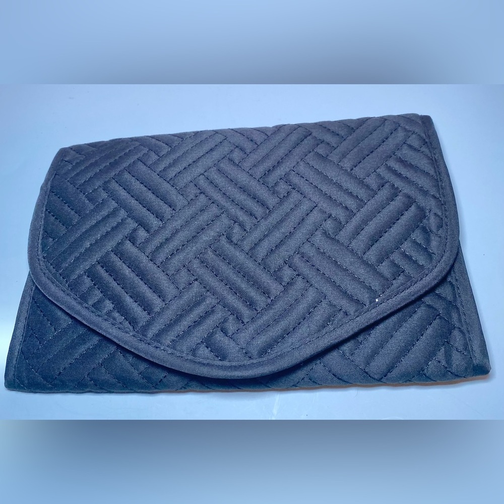 Elegant Quilted Electronics Sleeve + Satin Jewelry Organizer Travel Set